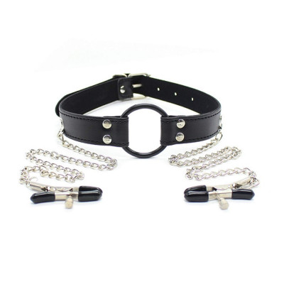 Calus Ring Gag + Nipples Clamps [ Cleme de Sfarcuri ]# foto