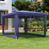 Cumpara ieftin Cort de petrecere cu 4 pereti din plasa, albastru, 3x4 m, HDPE