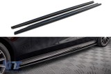 Aditive Maxton Design pentru praguri potrivite pentru Mercedes S-Class A Design-Line W223 dupa 2020, lac negru Performance AutoTuning
