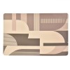 Suport Farfurii, Model Geometric, Culoare Bej Maro, Dimensiuni 43.5x28.5cm, Oem