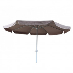 Umbrela pentru terasa Nfau, rotunda, structura metal, 350 x 250 cm, crem foto