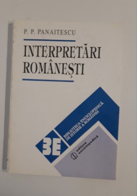 P P Panaitescu Interpretari romanesti foto