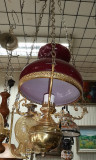 Elegant lampadar opalina electrica cu elemente din bronz