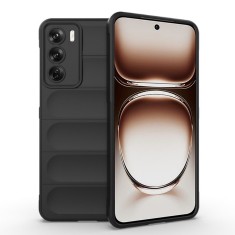 Husa antisoc pentru oppo reno12 pro, margini anti alunecare, magic shield, black foto