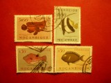 4 Timbre Mozambic colonie portugheza 1951 - Pesti , stampilate