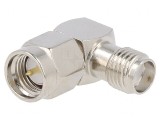 Adaptor SMA tată-mamă unghi 90&deg; 50&Omega; aurit