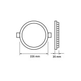 18W Spot LED incastrabil rotund