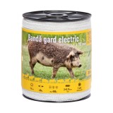 Banda Gard Electric 10 mm, 200 m, 60 kg Rezistenta Rupere, 11 Ohm/m, Plastic Rezistent UV, Vizibilitate Buna
