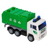 Camion de reciclare, cu lumini si sunet, Verde, 27x9x12.5 cm, ATU-089471, Plastic, Oem