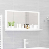 Oglindă de baie, alb, 80 x 10,5 x 37 cm, PAL, vidaXL