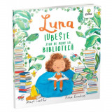 Cumpara ieftin Luna iubește ziua de mers la bibliotecă