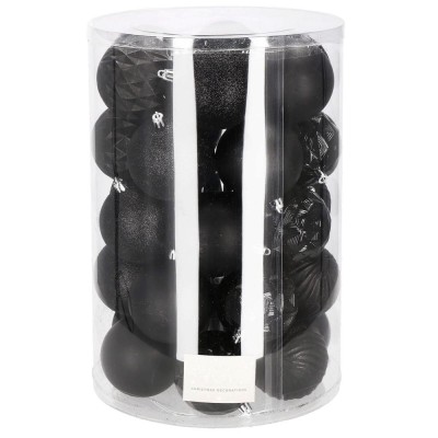 Set globuri de Craciun, 30 bucati, 8cm, 6 modele, negru Household NewTrend foto