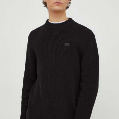 G-Star Raw pulover de bumbac culoarea negru