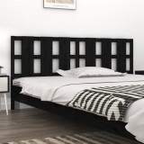 Cumpara ieftin Tăblie de pat, negru, 205,5x4x100 cm, lemn masiv de pin