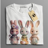 Tricou casual din bumbac 100% de barbati marimea L Owl City Flori si iepuri