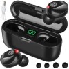 SMARTECH Casti wireless TWS cu powerbank, Bluetooth 5.1, Autonomie 6 ore, Impermeabile