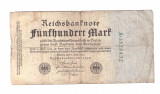 Bancnota Germania 500 mark/marci 1922, circulata, uzata