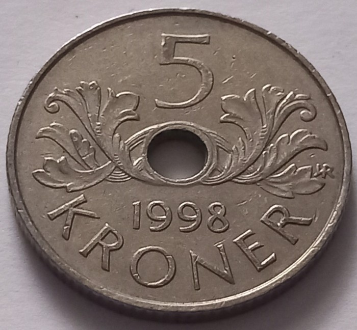 Norvegia , 5 Kroner 1998