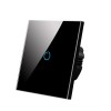 Intrerupator Touch, Sticla Securizata, Design Modern, Iluminare LED, 1 Faza, Negru, MyStyle&reg;