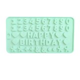 Cumpara ieftin Matrita din silicon alimentara pentru litere si cifre, reutilizabila, 21.5x11.5 cm - Verde