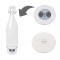 Suport LED pentru Sticle, 6 cm, Alb, 4 LED-uri, Alimentare Baterii CR1220, Buton Pornit/Oprit