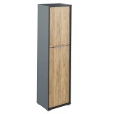 Cumpara ieftin Dulap mdf grafit stejar artizanal Rioma 50x38x182.6 cm