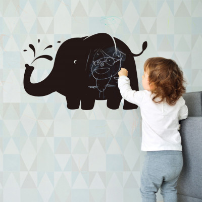 Sticker Blackboard Huge Elephant foto