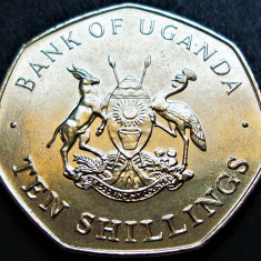 Moneda exotica 10 SHILLINGS - UGANDA, anul 1987 * cod 1333 B = UNC