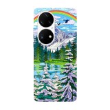 Husa compatibila cu Huawei Nova 9 model Rainbow over nature, Silicon, TPU, Viceversa, Transparent, Carcasa
