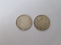 Romania Lot de Doua Monede 200 Lei 1942 Argint Mihai I