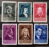 ROMANIA 1959 LP 471 Mari aniversari culturale serie STAMPILAT