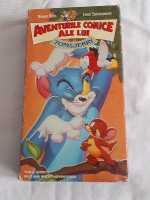 Aventurile Comice Ale Lui Tom &amp;amp; Jerry, caseta video VHS, originala foto