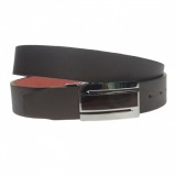 Curea barbati, casual-eleganta, din piele ecologica, latime 3.5 cm, gri - CK178GRI, CK LEATHER