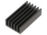 Radiator Negru cu Aripioare 37.5x21x10mm