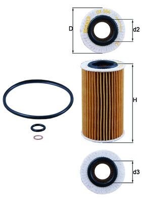 MAHLE OX 384D Filtru ulei foto