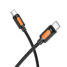 CABLU alimentare si date Borofone BX114, Fast Charging Data Cable pt. smartphone, USB Type-C la USB Type-C 60W , 1m, negru 6941991116902 (timbru verde
