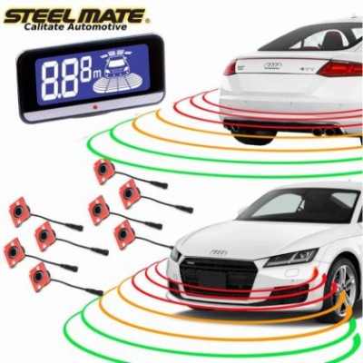 Senzori de parcare fata si spate OEM STEELMATE PTS810EX cu display LCD V10 CarStore Technology foto