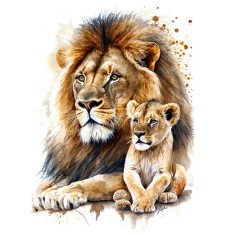 Sticker decorativ, Leu, Portocaliu, 77 cm, 1213STK-4