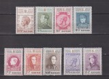 BELGIA 1972 PERSONALITATI MI. 1682-1690 MNH, Nestampilat