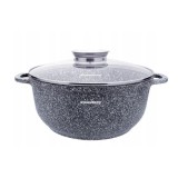 Cratita din aluminiu turnat cu strat de ceramica, marmorat, 6.8L, 28cm, Klausberg