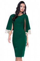 E1023-12 Rochie midi eleganta cu manecile decupate foto