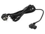 Cablu 3x1mm2 CEE 7/7 ştecăr unghi, IEC C13 mamă 90&deg; POS