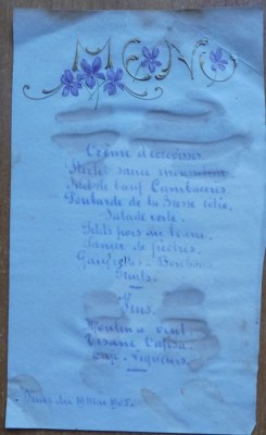 Meniu Capsa 19 Mai 1905 foto