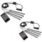 Set 2 x Iluminare Ambientala Auto Banda LED RGB, Interior Masina, 4 Benzi, 48 Leduri SMD, 12V, Senzor Muzica, Intensitate Reglabila, Incarcare la Bric