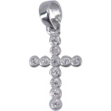 Pandantiv din argint 925 jolie silver, model cruce cu zirconii, 20 x 0.9 mm, 0.5 g