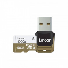 Card de memorie Lexar MicroSDXC 128GB Class 10 UH-II + Reader foto