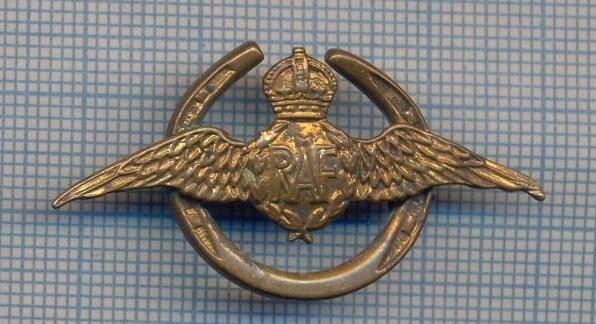 AX 09 INSIGNA VECHE RARA-,,RAF&quot; ROYAL AIR FORCE-POTCOAVA NOROC -PT. COLECTIONARI