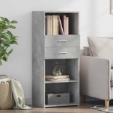 VidaXL Dulap &icirc;nalt, gri beton, 50x42,5x124 cm, lemn prelucrat