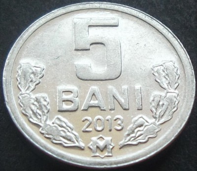 Moneda 5 BANI - Republica MOLDOVA, anul 2013 *cod 1714 A foto