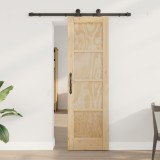 Ușa glisantă vidaXL cu set de accesorii &#039;ORKDAL&#039;din lemn masiv de pin, Ușa de interior vidaXL &#039;ORKDAL&#039;61x198.5 cm din lemn masiv de pin